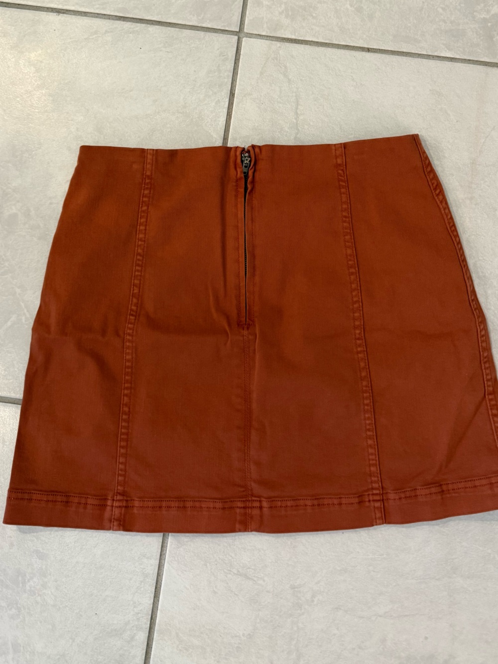 wild fable Rust Orange Seam-Front Mini Skirt